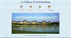 Desktop Screenshot of chateaudefontainebleau.net